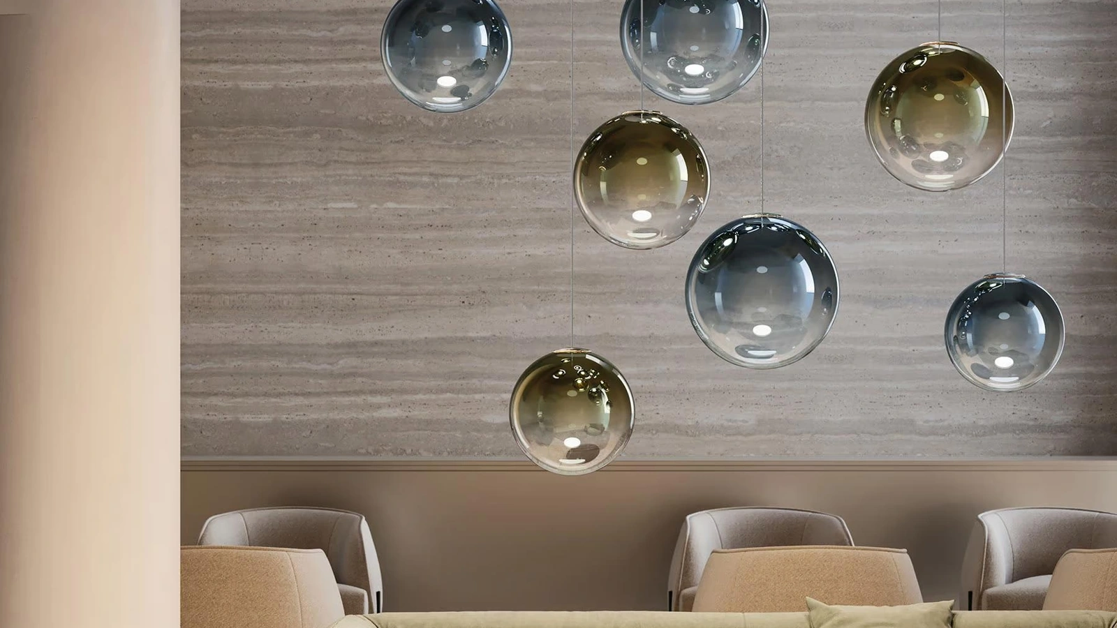 Lampada a sospensione Non Random di Lodes