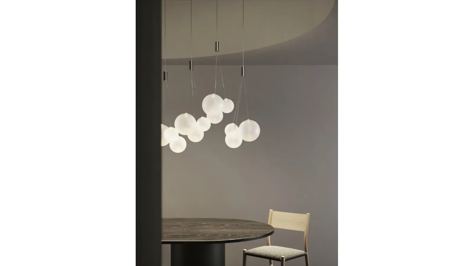 Lampada a sospensione in vetro Random di Lodes