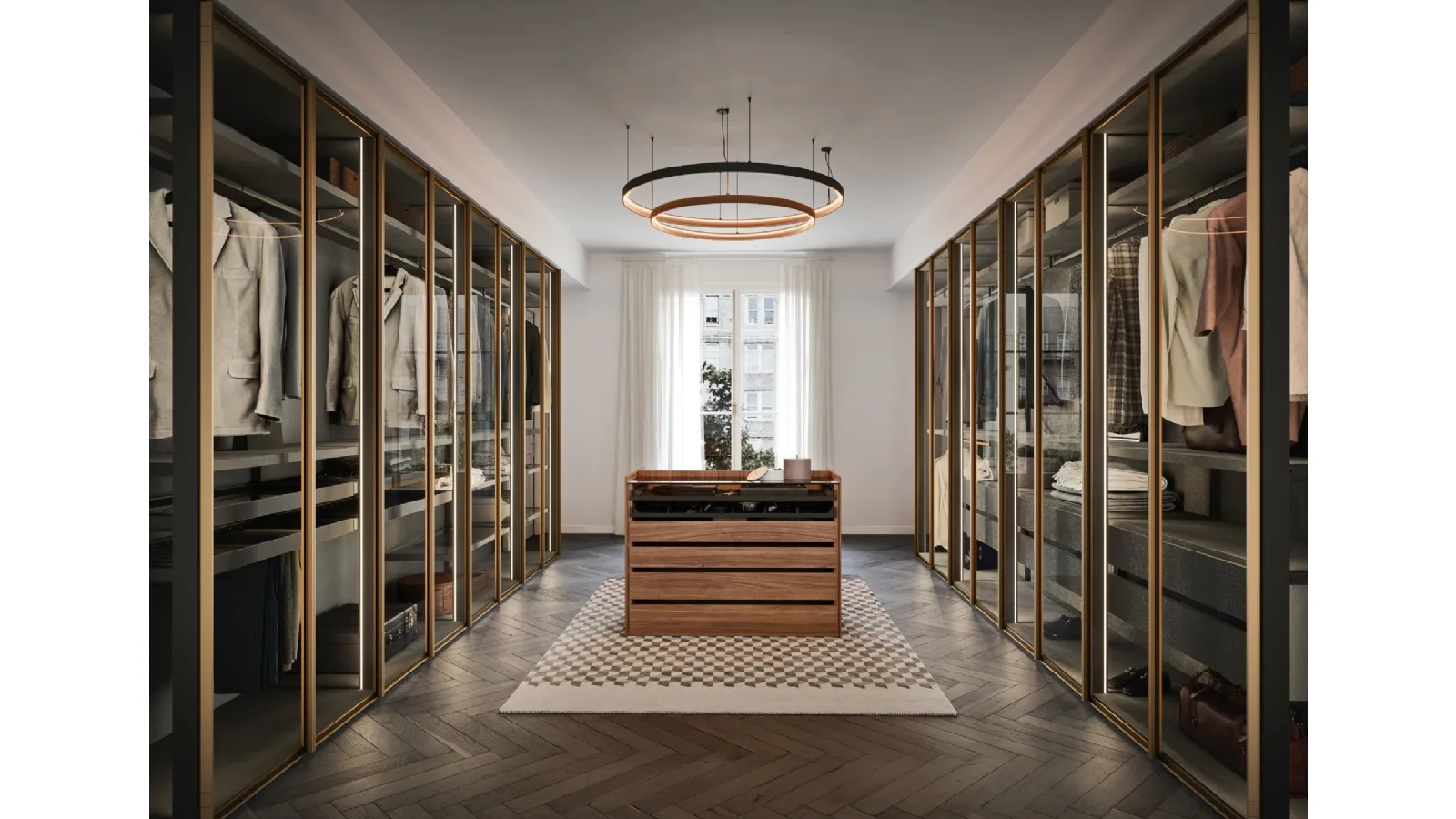 Armadio Perry con anta in vetro di Novamobili