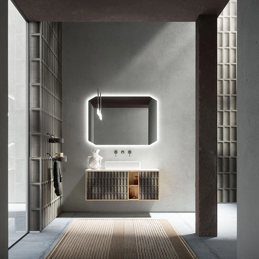 Mobile da Bagno in Rovere Des Evolution Natural 01 di Cerasa