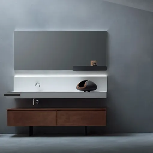 Mobile da Bagno Eden 04 in finitura Metallico Rame di Cerasa