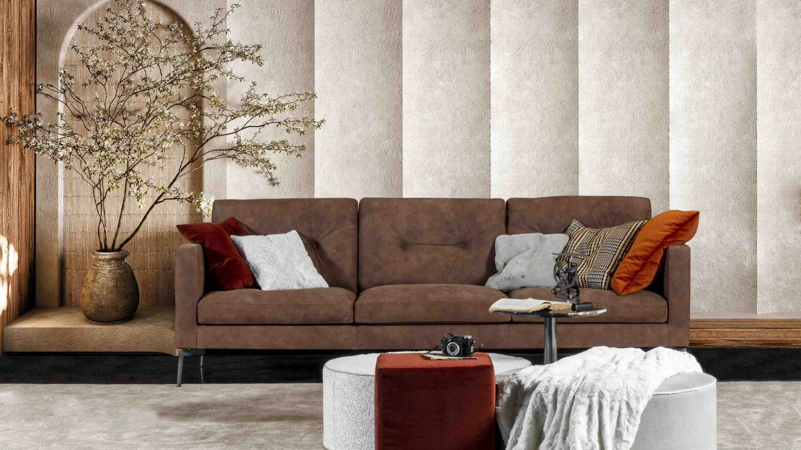 Divano lineare Fire di Flexstyle