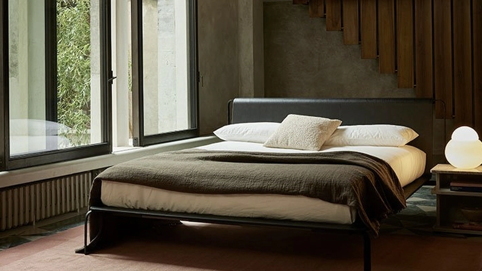 Letto matrimoniale Bend-e Wood di Bolzan Letti