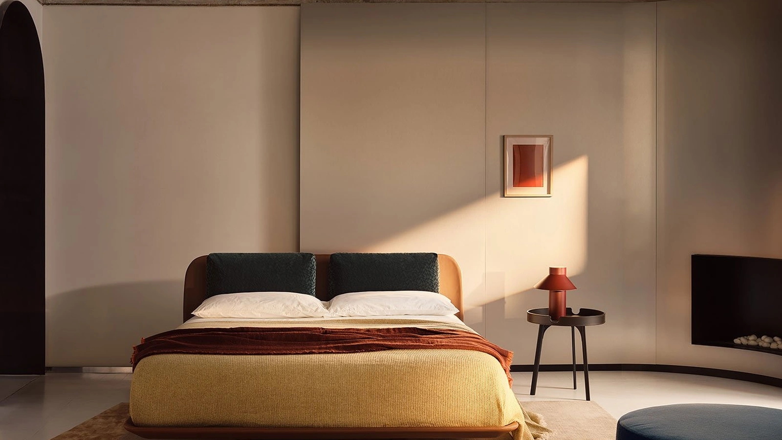 Letto in pelle Tata di Bolzan Letti