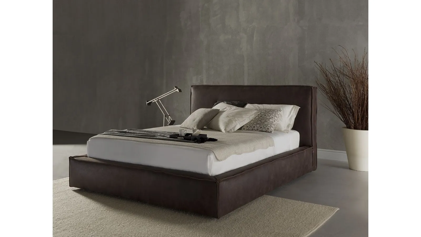 Letto con testiera e box contenitore Club di Flexstyle