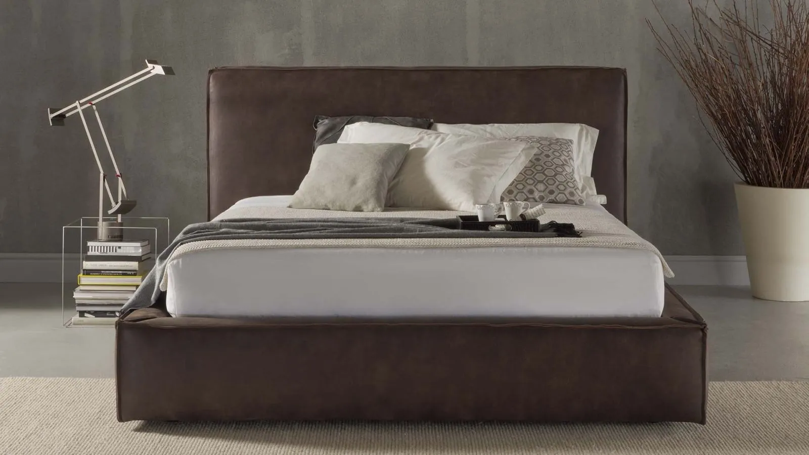 Letto con testiera e box contenitore Club di Flexstyle
