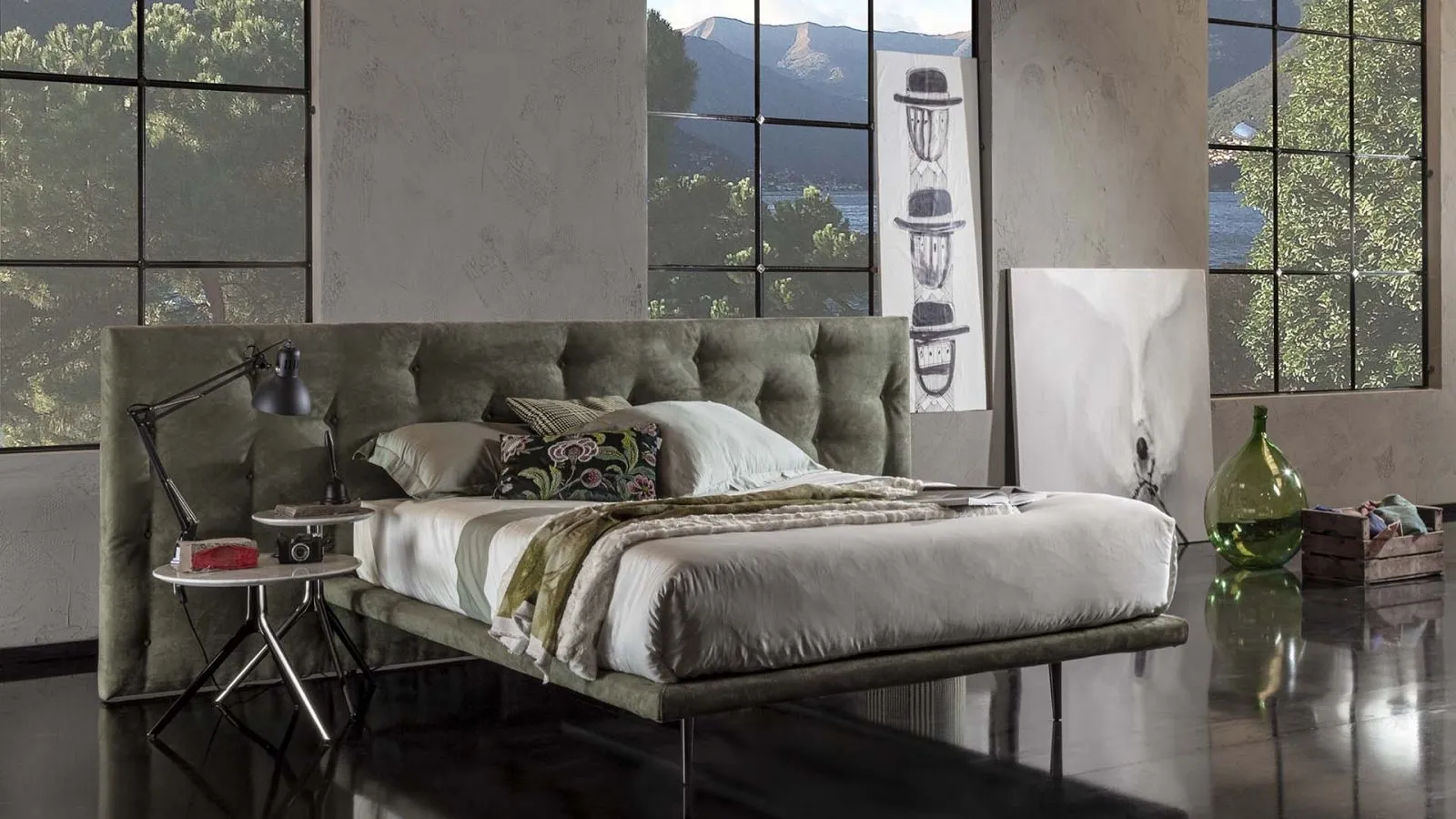 Letto con ampia testiera Embers di Flexstyle