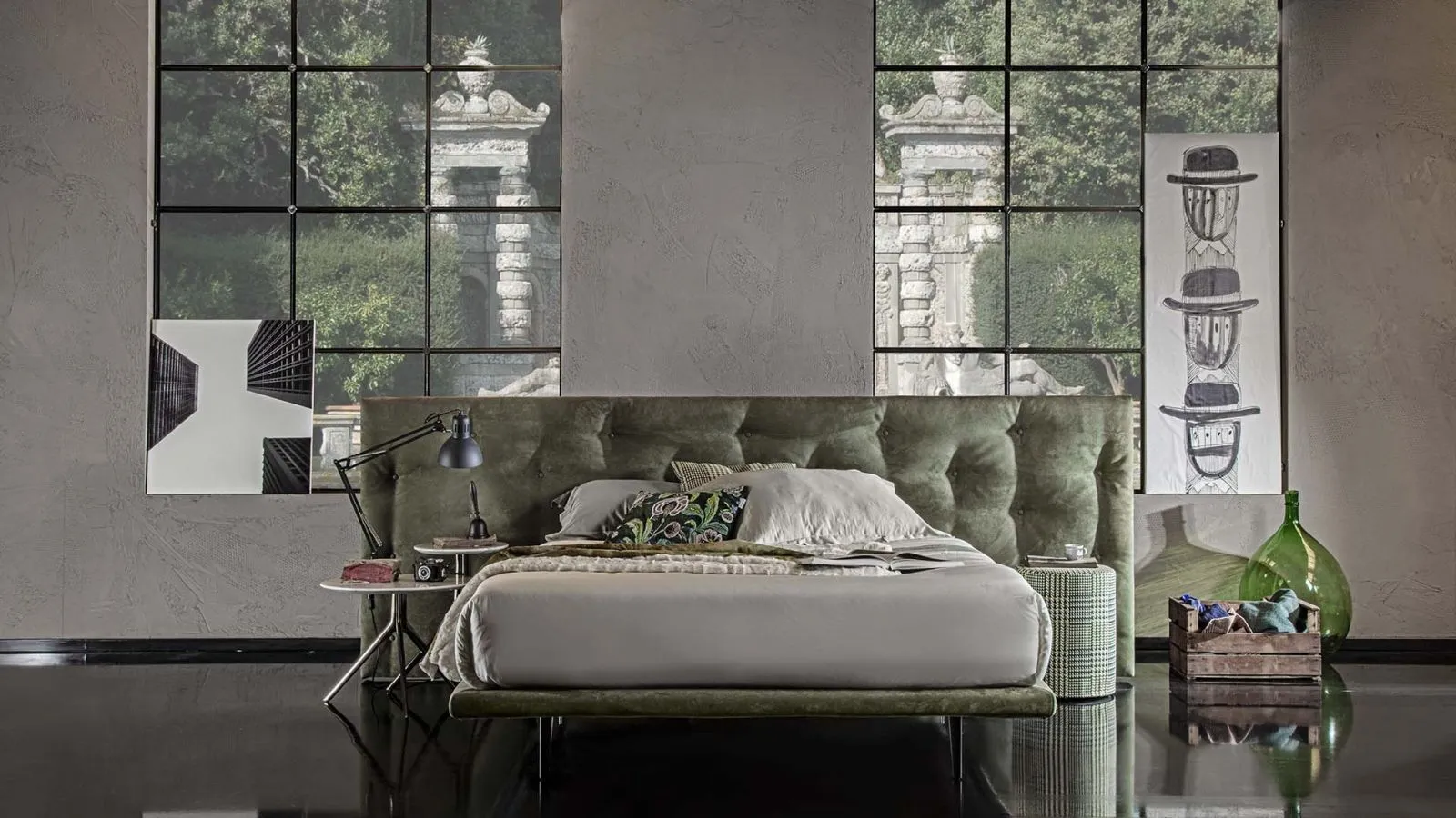 Letto con ampia testiera Embers di Flexstyle