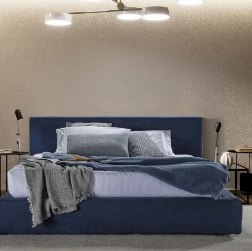 Letto matrimoniale in pelle Miami di Flexstyle