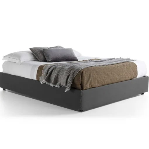 Letto matrimoniale Sommier in tessuto con box contenitore Flexstyle