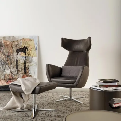 Poltrona in pelle Gentleman di Art Nova