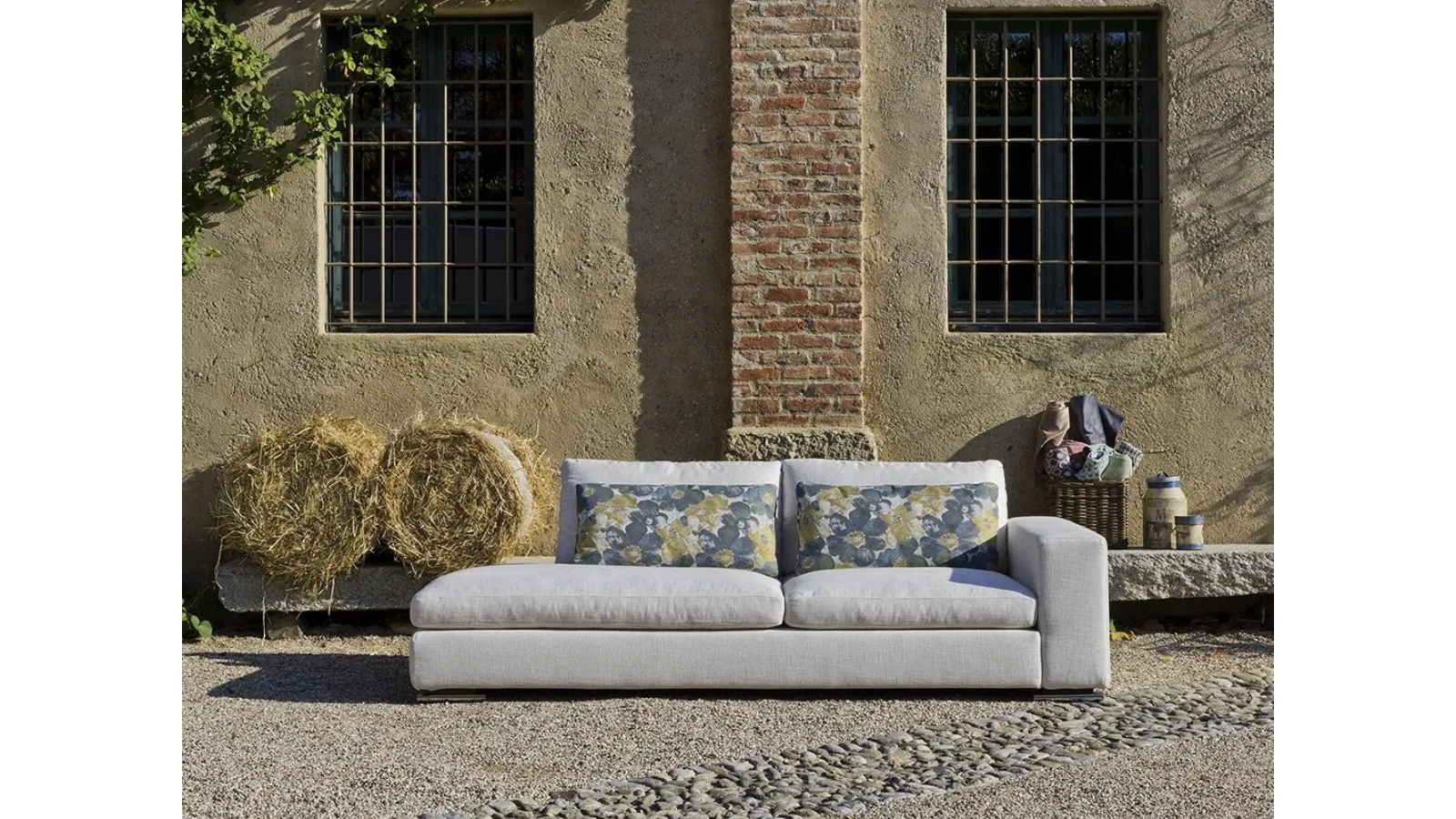 Divano lineare di design in tessuto Butterfly Move di Flexstyle