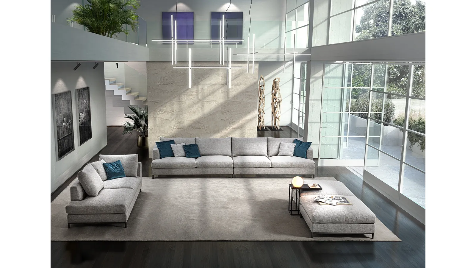 Divano lineare Dallas di Flexstyle