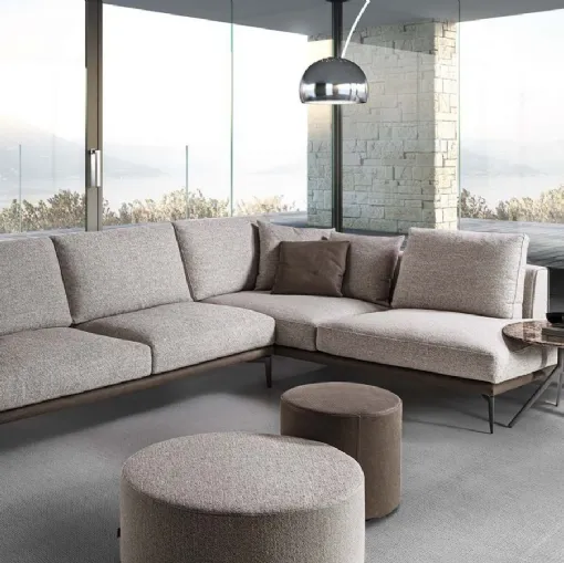 Divano angolare in tessuto Flight di Flexstyle