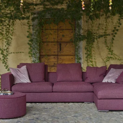 Divano in tessuto con penisola New York di Flexstyle
