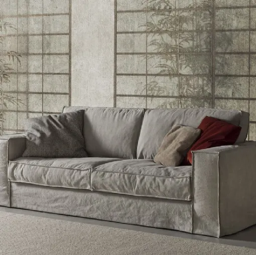 Divano lineare in tessuto Outland Shabby Chic di Flexstyle