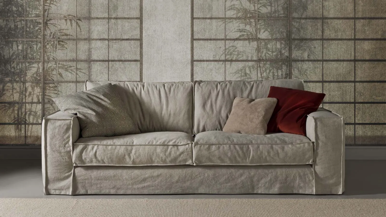 Divano lineare Outland Shabby Chic di Flexstyle
