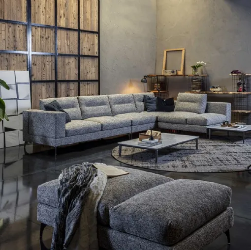 Divano angolare in tessuto Wind di Flexstyle