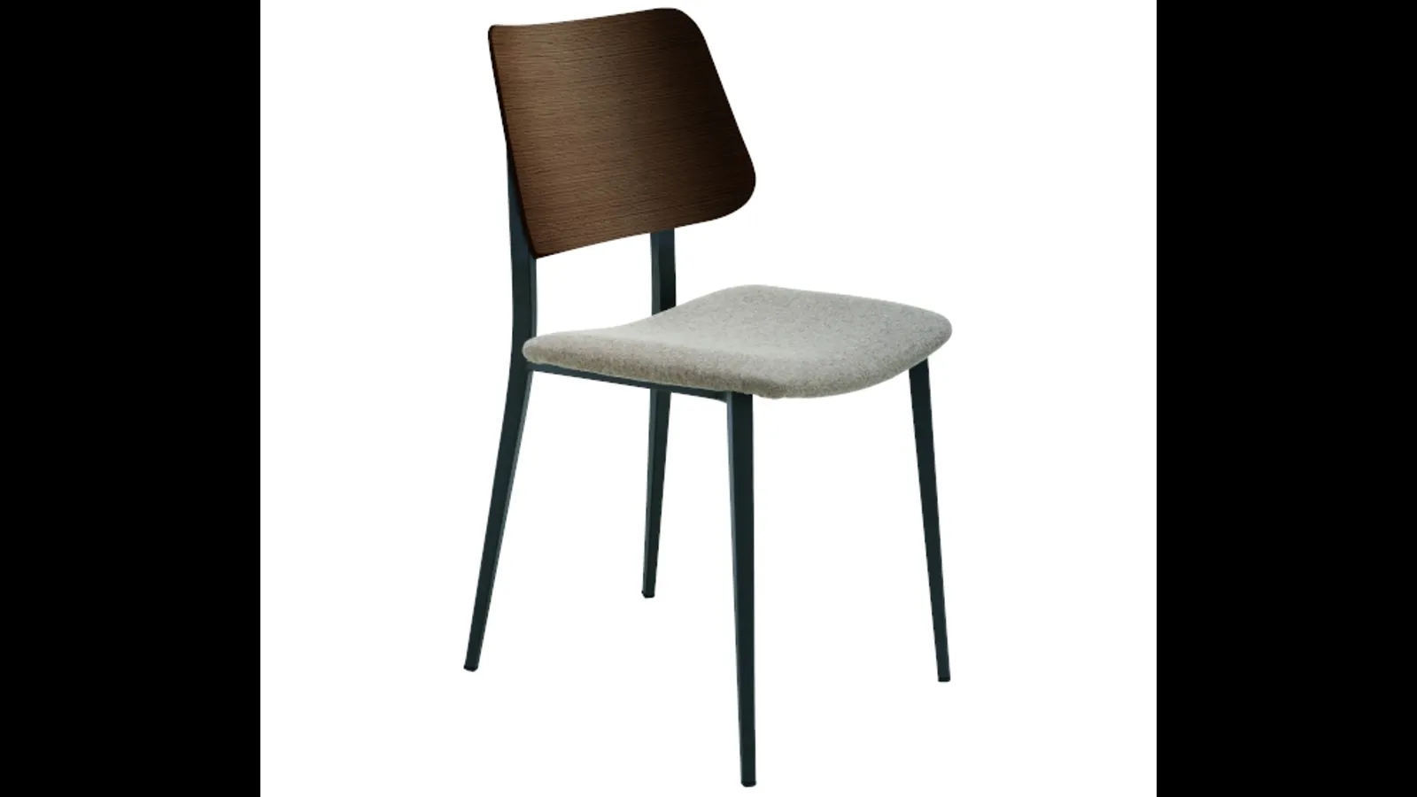 Sedia Joe S M TS LG in legno con seduta imbottita di Midj