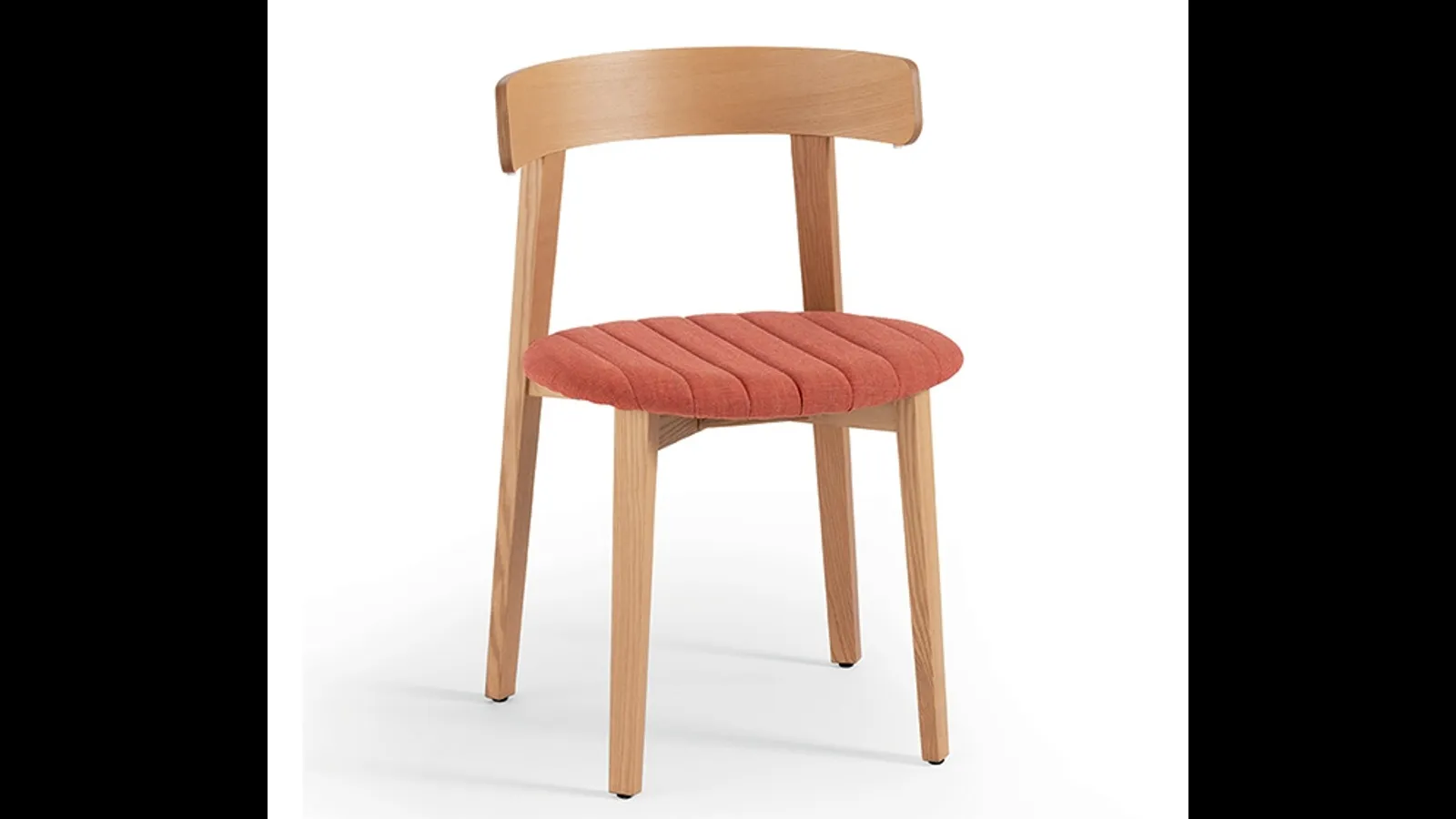 Sedia Maya S L TS in legno con seduta in tessuto di Midj