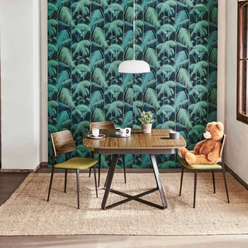 Sedia Joe S M TS LG in legno con seduta imbottita di Midj