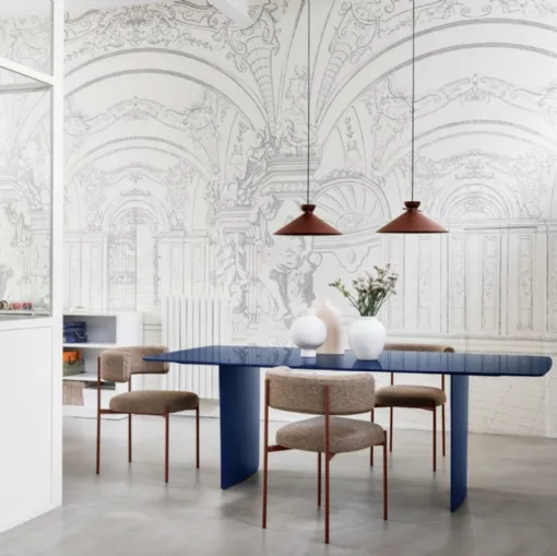 Tavolo Foil Botte con top in vetro di Midj