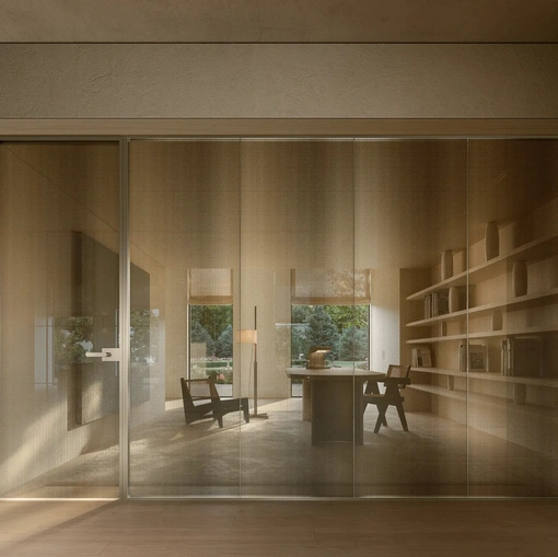 Porta per interni Vitra Battente con telaio di Henry Glass
